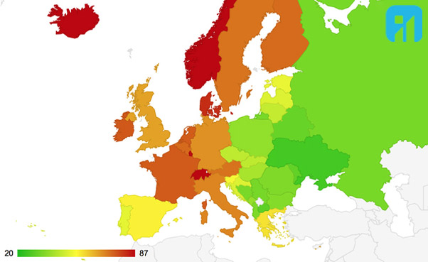 ارزان ترین و گران ترین کشور های اروپایی